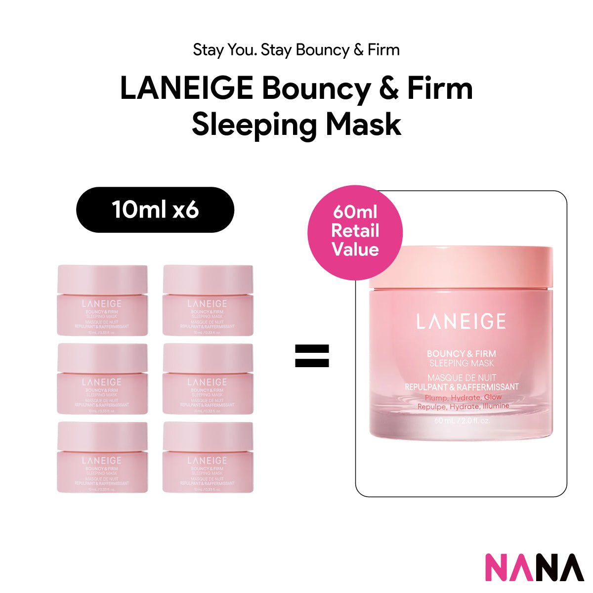 LANEIGE バウンシー＆ファーム スリーピングマスク サンプルパック 