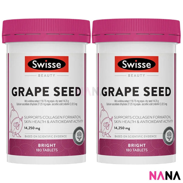 Swisse Beauty Grape Seed 14,250mg 180 Capsules x2 (EXP:09 2025)