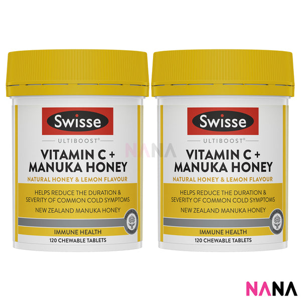 Swisse Ultiboost Vitamin C + Manuka Honey 120 Tablets x2