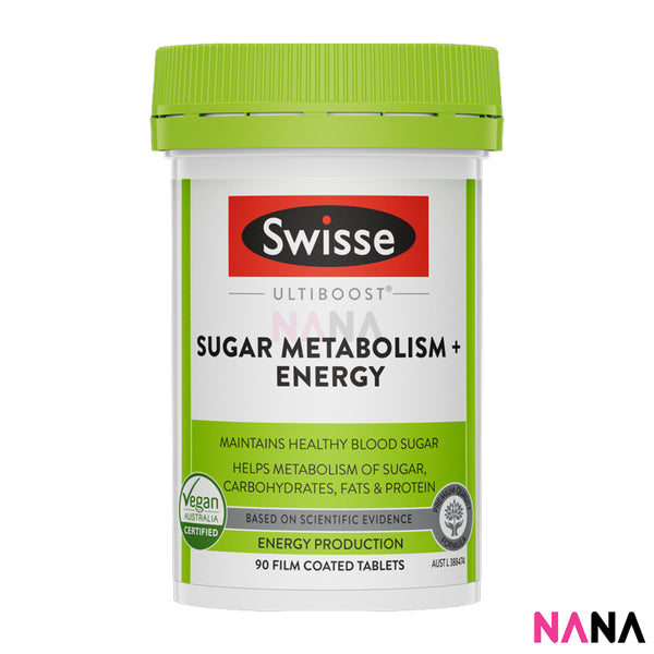 Swisse Ultiboost Sugar Metabolism+ Energy 90 Film Coated Tablets
