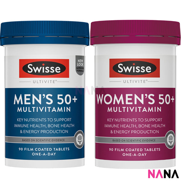 Swisse Ultivite Multivitamin Couple's Pack for Men & Women 50+ (90 Tablets + 90 Tablets)