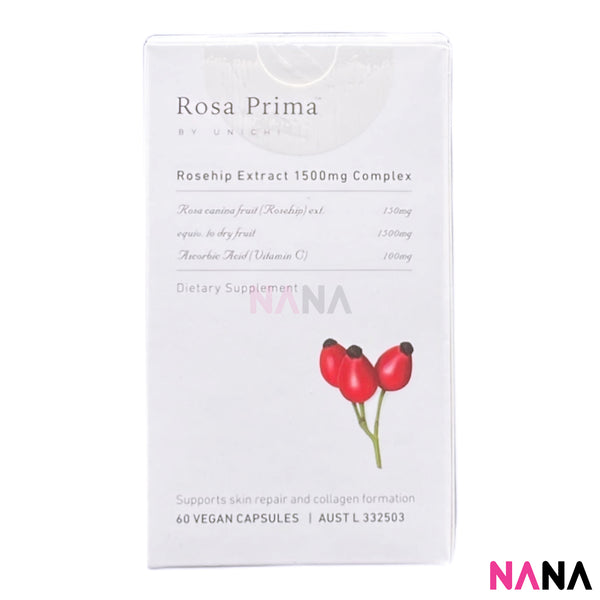 Unichi Rosehip Extract 1500mg Complex 60 Vegan Capsules