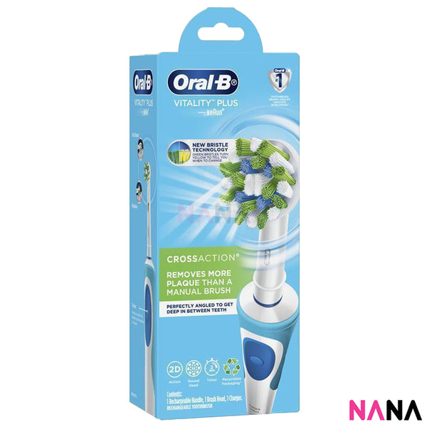 Oral-B Vitality CrossAction Rechargeable Electric Toothbrush (with 1 Brush Heads + Charger)
