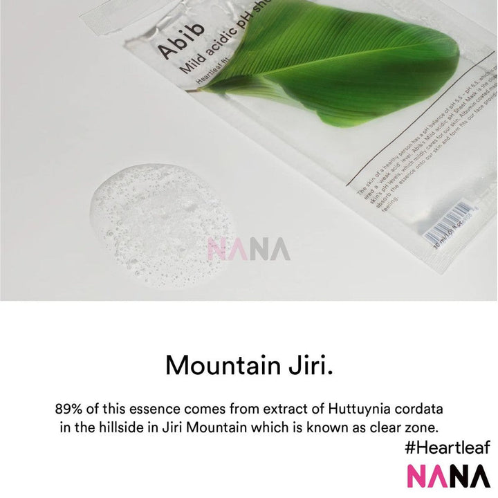 Abib Mild Acidic pH Sheet Mask Heartleaf Fit 10Sheets/box - NANA MALL