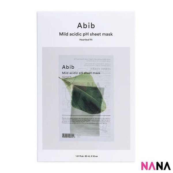 Abib Mild Acidic pH Sheet Mask Heartleaf Fit 10Sheets/box - NANA MALL