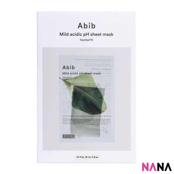 Abib Mild Acidic pH Sheet Mask Heartleaf Fit 10Sheets/box - NANA MALL