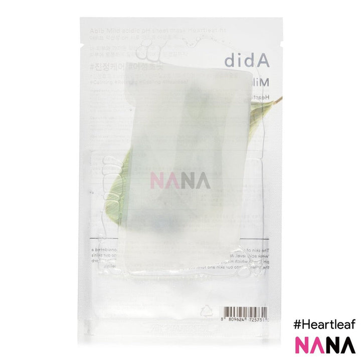 Abib Mild Acidic pH Sheet Mask Heartleaf Fit 10Sheets/box - NANA MALL