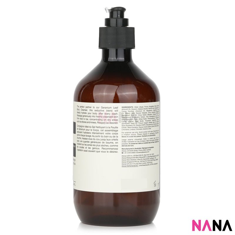 AESOP Geranium Leaf Body Balm 500ml – NANA MALL