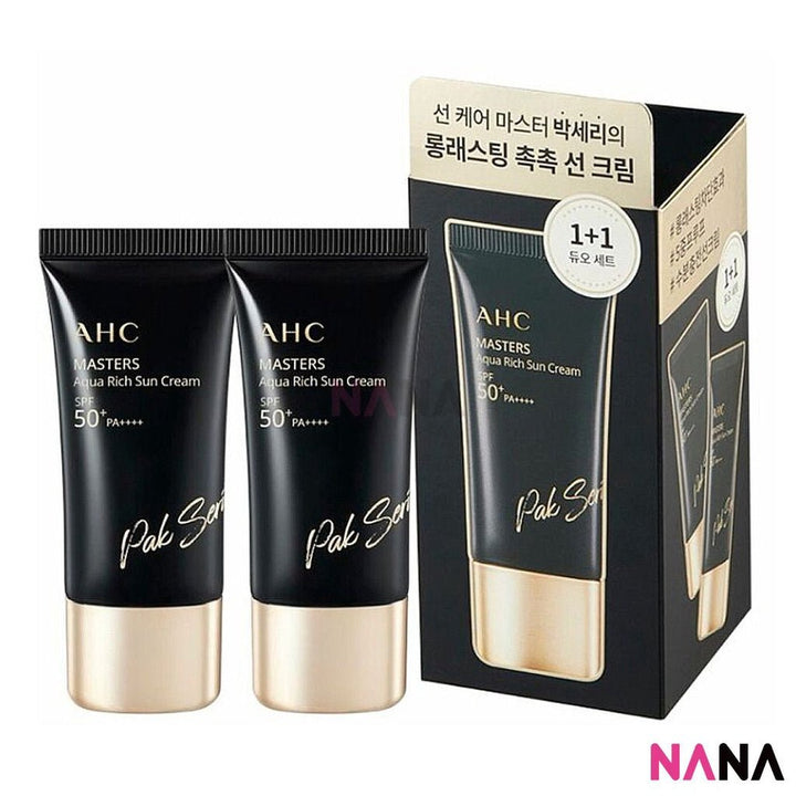 AHC Masters Aqua Rich Sun Cream SPF50+ PA++++ 30ml + 30ml - NANA MALL