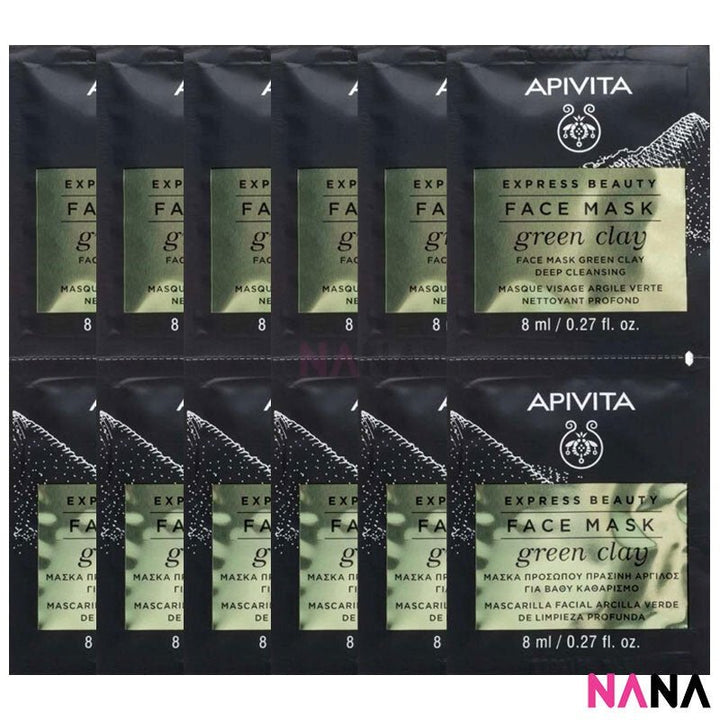 APIVITA Deep Cleansing Face Mask - Green Clay 12 x 8ml - NANA MALL