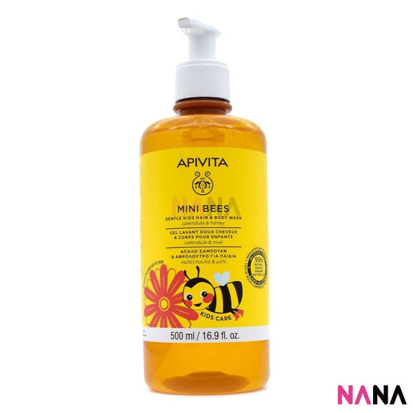 APIVITA Mini Bees Gentle Kids Hair & Body Wash 500ml - NANA MALL