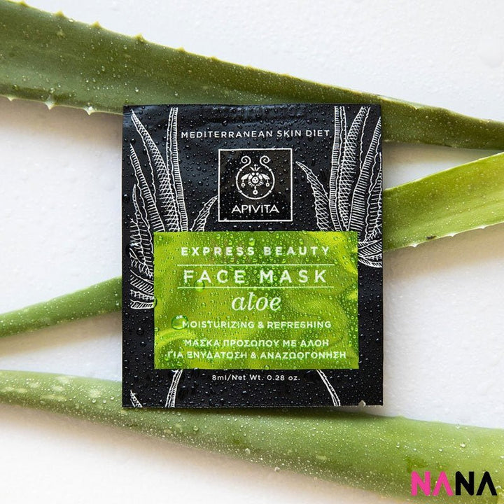 APIVITA Moisturizing & Refreshing Face Mask - Aloe 12 x 8ml - NANA MALL