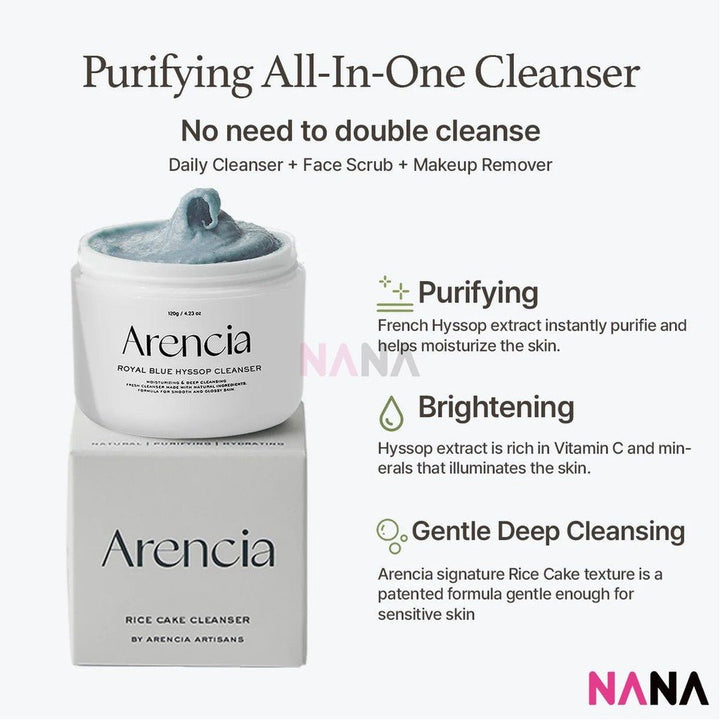 Arencia Royal Blue Hyssop Cleanser 120g - NANA MALL