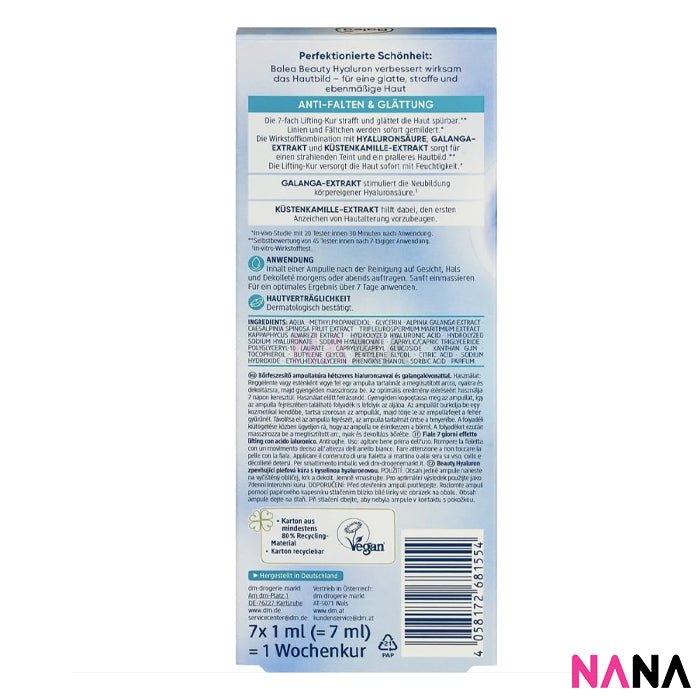Balea Beauty Effect Lifting Treatment Ampoules (7 x 1 ml) x 2pcs - NANA MALL