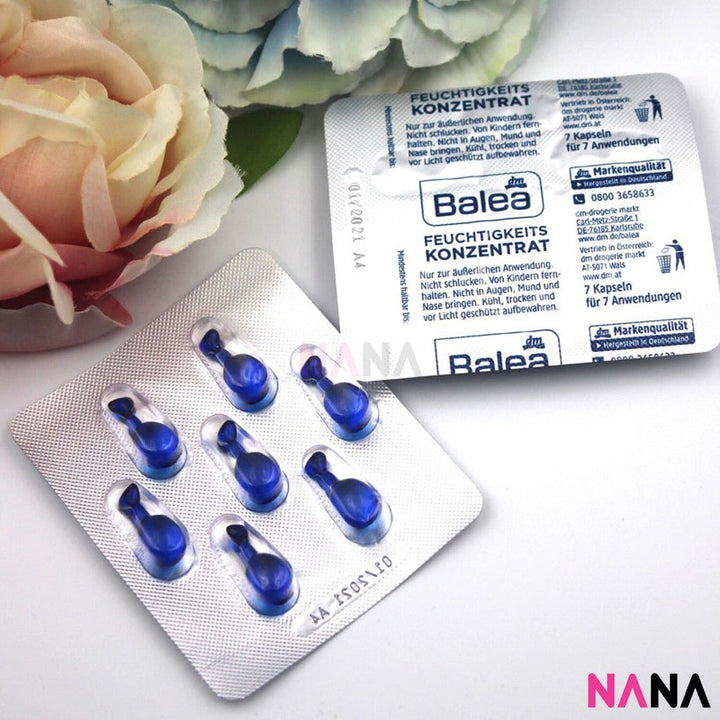 Balea Moisture Concentrate (Hydrating) 7 Capsules - Blue x 2pcs - NANA MALL