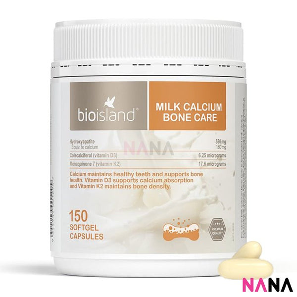 Bio Island Milk Calcium Bone Care 150 Softgel Capsules - NANA MALL