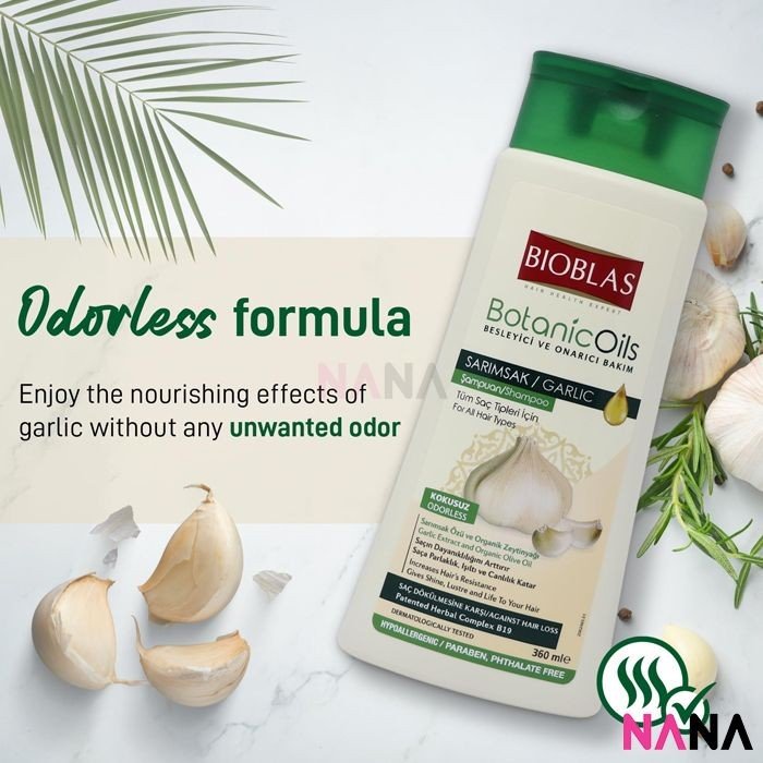 BIOBLAS Bioblas Garlic Shampoo - Odourless 360ml - NANA MALL