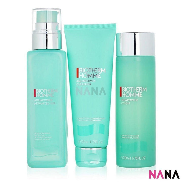 BIOTHERM Homme Aquapower Power Of 3 Set (120ml + 200ml + 100ml) - NANA MALL