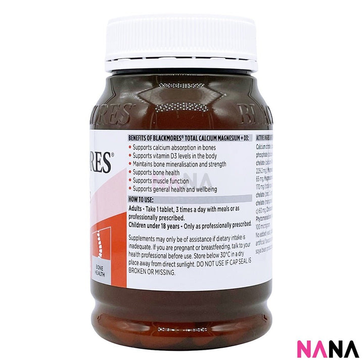 Blackmores Total Calcium & Magnesium + D3 200 Tablets (EXP:04 2026) - NANA MALL
