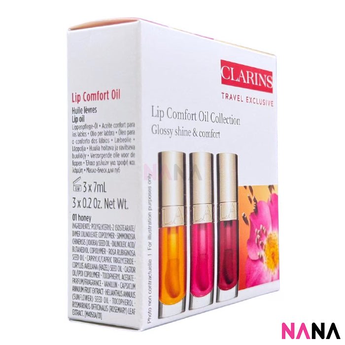 CLARINS Lip Comfort Oil set #01、03、04 7ml x3 | Buy Online - NANA