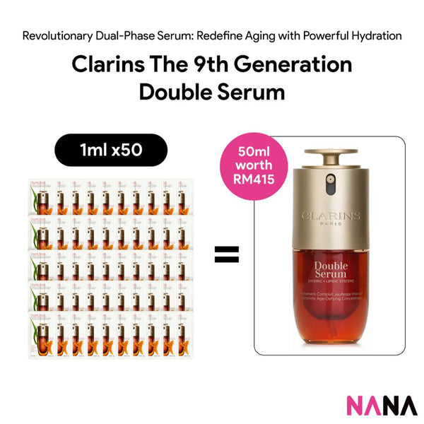 Clarins The 9th generation Double Serum Sample Pack (0.9ml x 50/20/10) - NANA MALL
