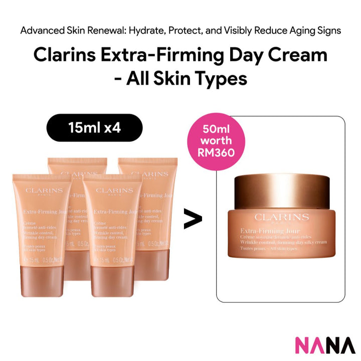 Clarins Wrinkle Reduction Extra - Firming Day Cream - All Skin Types Sample Pack (15ml x 4/2) - NANA MALL