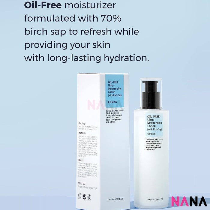 Cosrx Oil - Free Ultra - Moisturizing Lotion with Birch Sap 100ml - NANA MALL