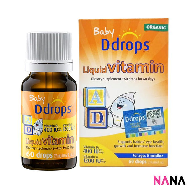 Ddrops Baby Ddrops Liquid Vitamin AD 60drops 1.7ml - NANA MALL