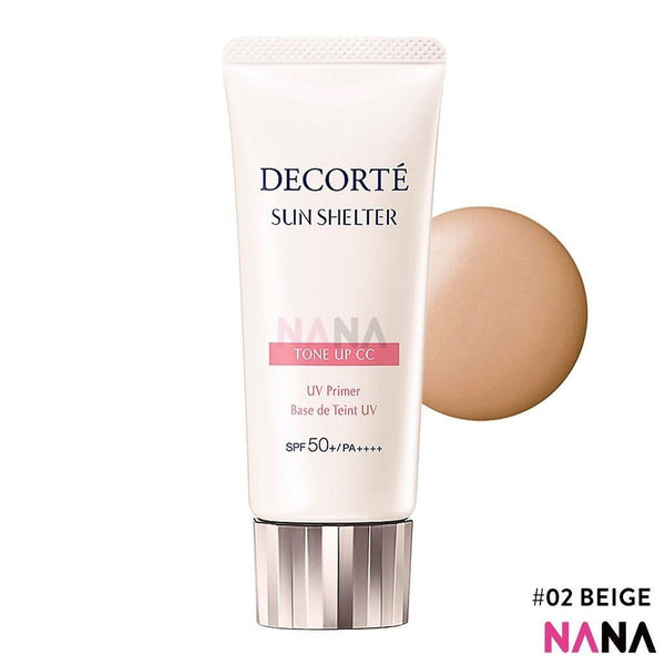 DECORTE Sun Shelter Brightens Skin Tone Tone Up CC SPF50+ PA++++ 02 Beige 32ml - NANA MALL