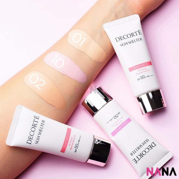 DECORTE Sun Shelter Brightens Skin Tone Tone Up CC SPF50+ PA++++ 02 Beige 32ml - NANA MALL