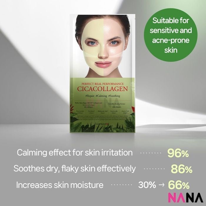DERMAFiX Patent Performance Cica Collagen Mask 8Sheets - NANA MALL