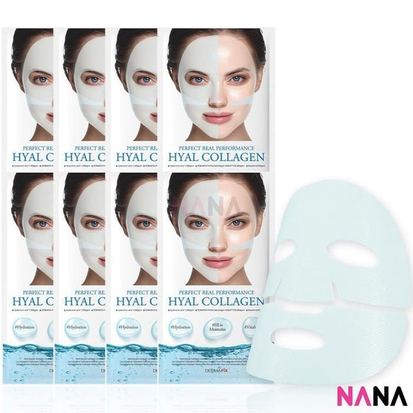 DERMAFiX Perfect Real Performance Hyal Collagen Facial Mask 8Sheets - NANA MALL