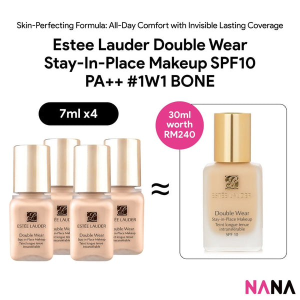 Estee Lauder Double Wear Stay - In - Place Makeup SPF10 PA++ 1W1 BONE Sample Pack (7ml x 4/2) - NANA MALL