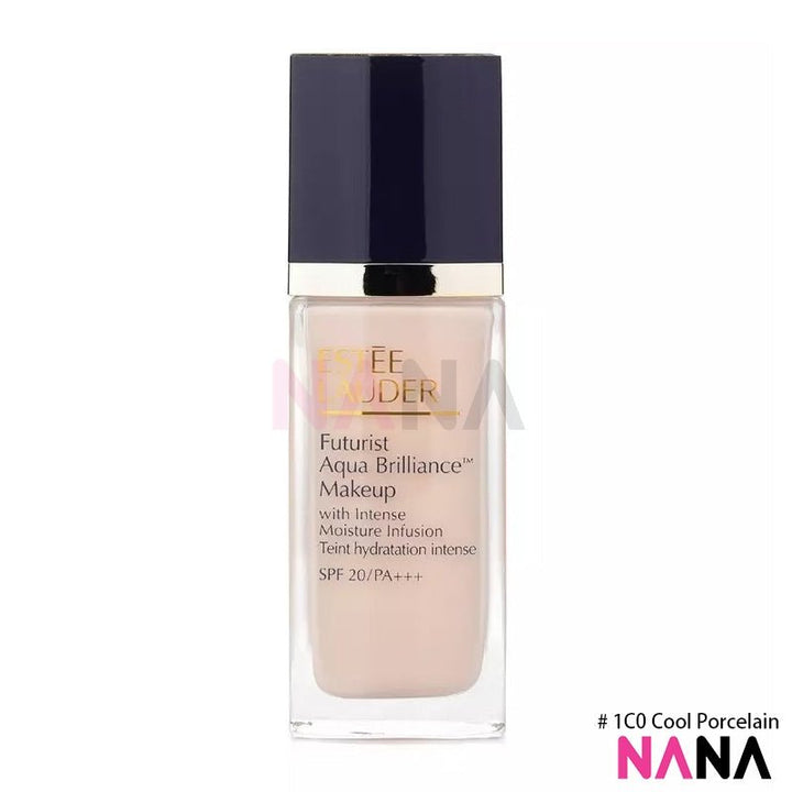 ESTEE LAUDER Futurist Aqua Brilliance Makeup with Intense Moisture Infusion SPF20/PA+++  1C0 Cool Porcelain 30ml - NANA MALL