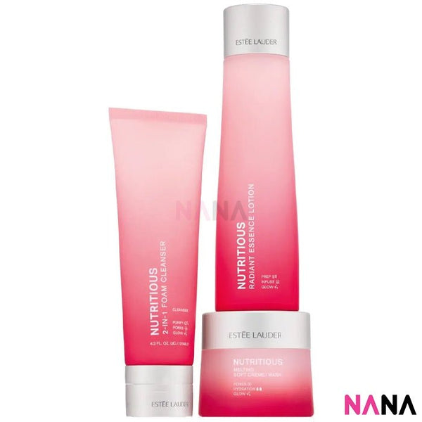 Estee Lauder Nutritious The Skin Loving Set 3 Items (Cleansing Foam 125ml + Lotion 200ml + Cream/Mask 50ml) - NANA MALL