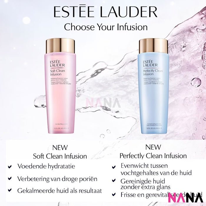 ESTEE LAUDER Soft Clean Infusion Hydrating Essence Lotion with Amino Acid + Waterlily 400ml - NANA MALL