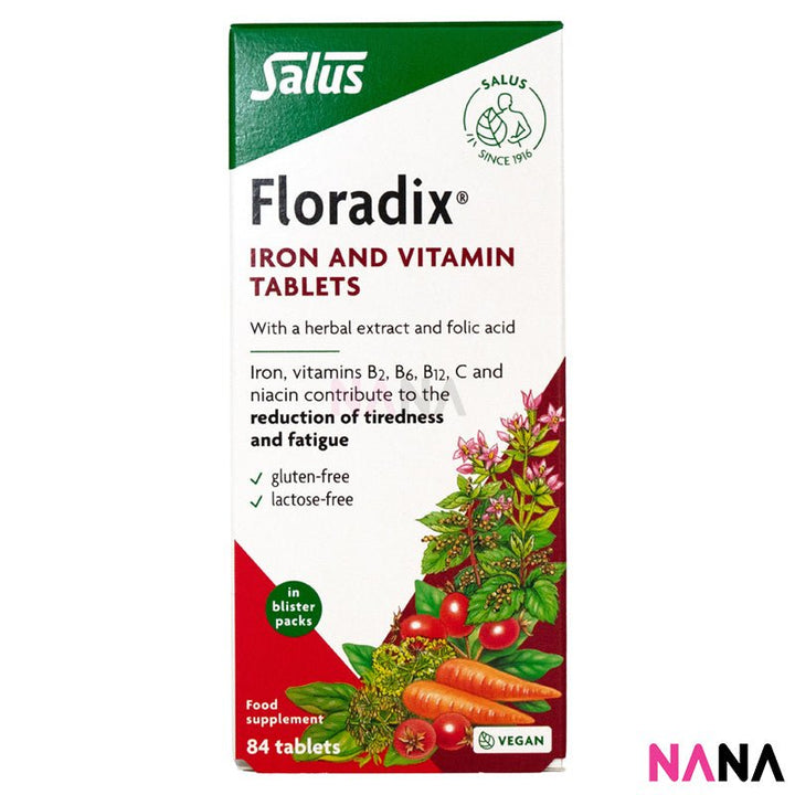 Floradix Iron & Vitamin Tablets 84 Tablets - NANA MALL