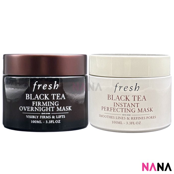 Fresh Black Tea Mask Set (Black Tea Instant Perfecting Mask 100ml + Black Tea Firming Overnight Mask 100ml) - NANA MALL
