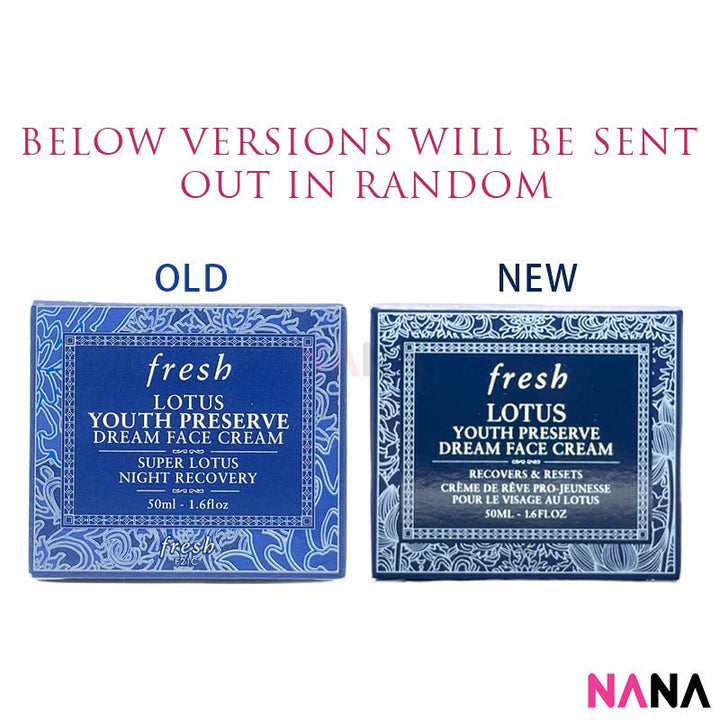 Fresh Lotus Cream Set (Lotus Youth Preserve Moisturizer 50ml + Lotus Youth Preserve Dream Cream 50ml) - NANA MALL