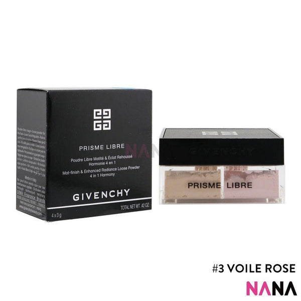 Givenchy Prisme Libre Mat - Finish & Enhanced Radiance Loose Powder 4 In 1 Harmony 3 Voile Rose 4 x 3g - NANA MALL