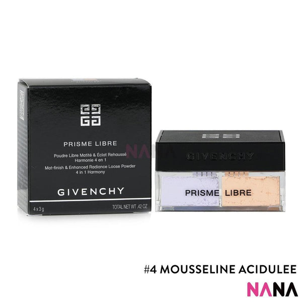 Givenchy Prisme Libre Mat - Finish & Enhanced Radiance Loose Powder 4 In 1 Harmony 4 Mousseline Acidulee 4 x 3g - NANA MALL