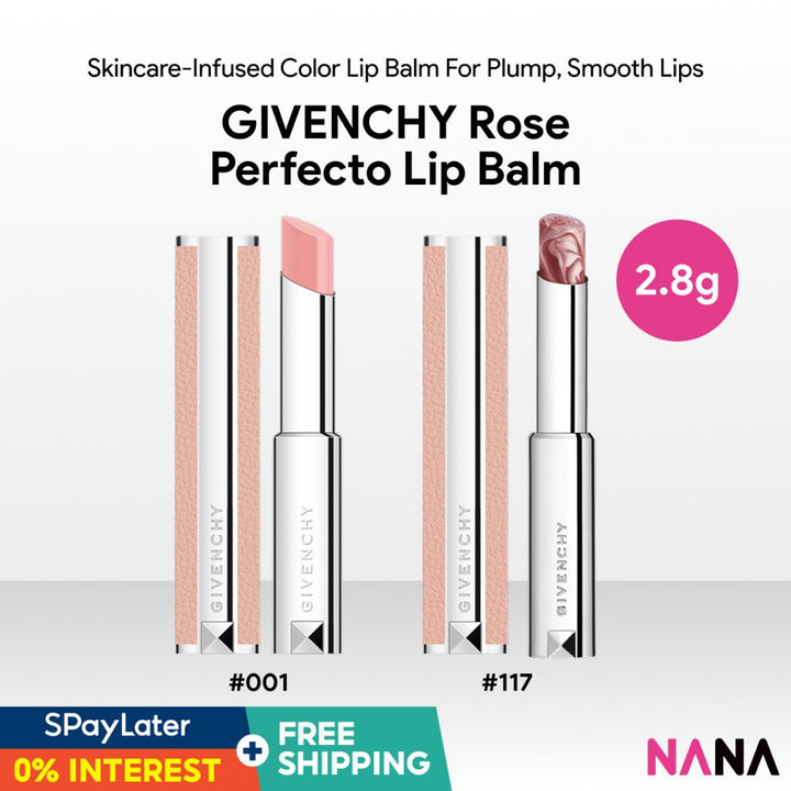 GIVENCHY Rose Perfecto Lip Balm 2.8g [001, 117] - NANA MALL