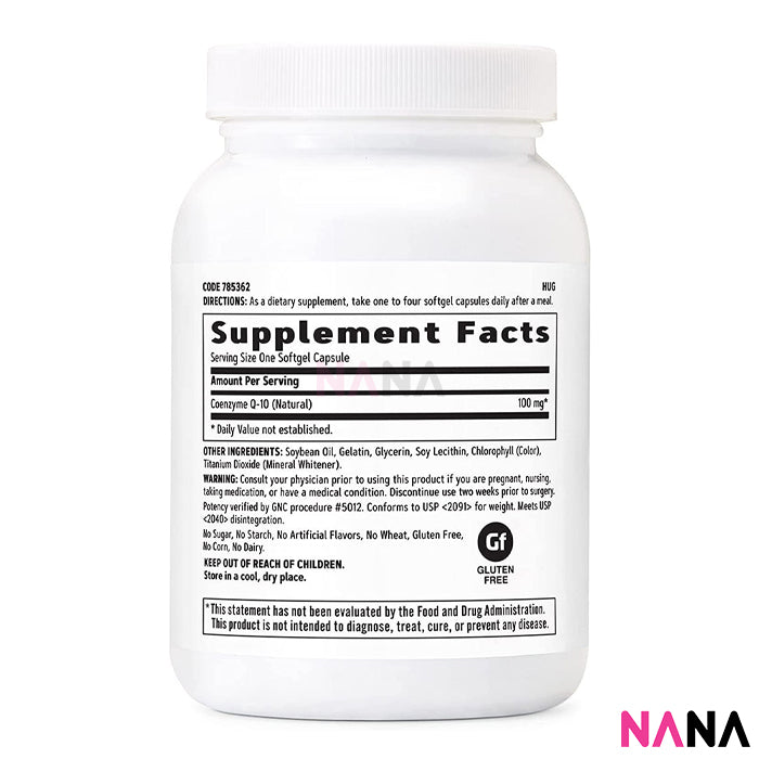 GNC CoQ - 10 100mg 120 Softgels - NANA MALL
