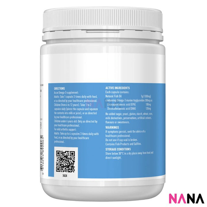 Healthy Care Fish Oil 1000mg Omega 3 400 Capsules - NANA MALL