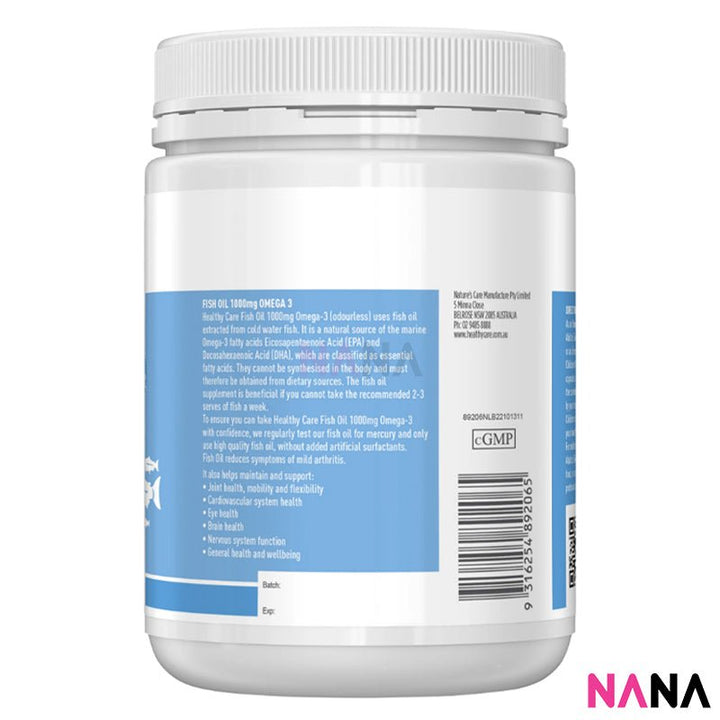 Healthy Care Fish Oil 1000mg Omega 3 400 Capsules - NANA MALL