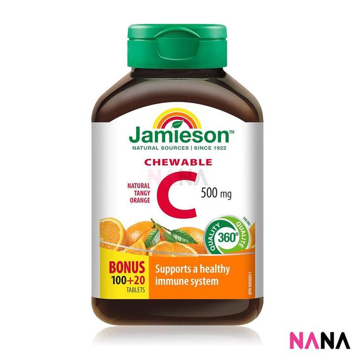Jamieson Vitamin C 500mg 120 Chewable Tablets - NANA MALL