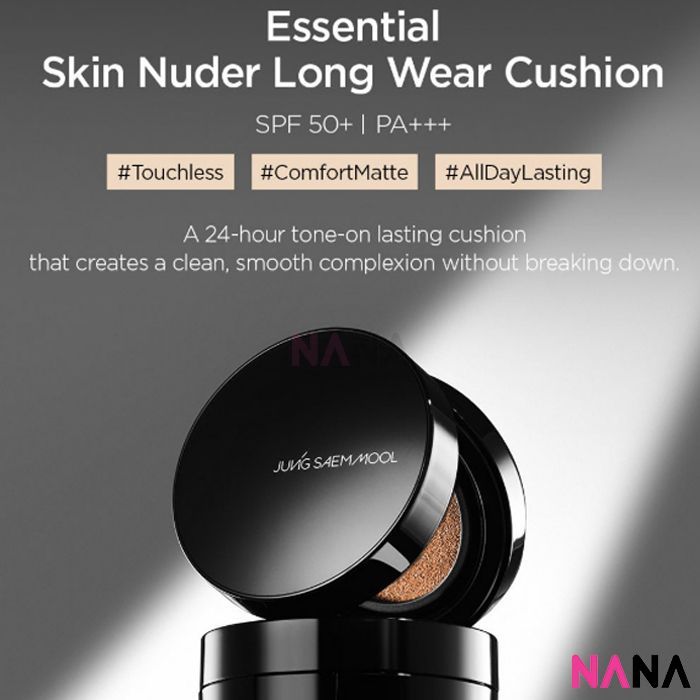 JUNG SAEM MOOL Essential Skin Nuder Long Wear Cushion SPF50 PA + + + - 17 Fair Light 14g + Refill 14g - NANA MALL