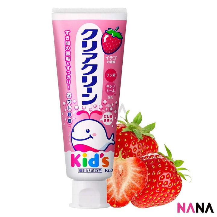 KAO CLEAR CLEAN Kid's Toothpaste - Strawberry Flavor 70g - NANA MALL