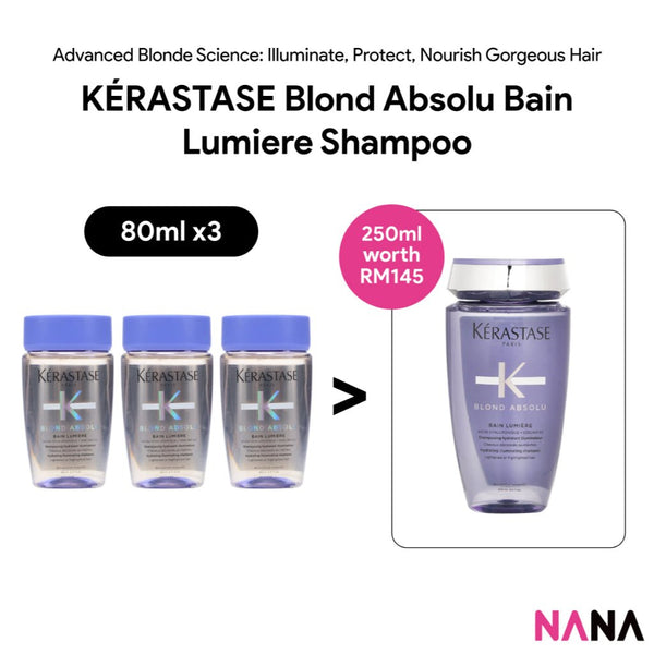 KÉRASTASE Blond Absolu Bain Lumiere Shampoo Sample Pack (80ml x 3/2/1) - NANA MALL