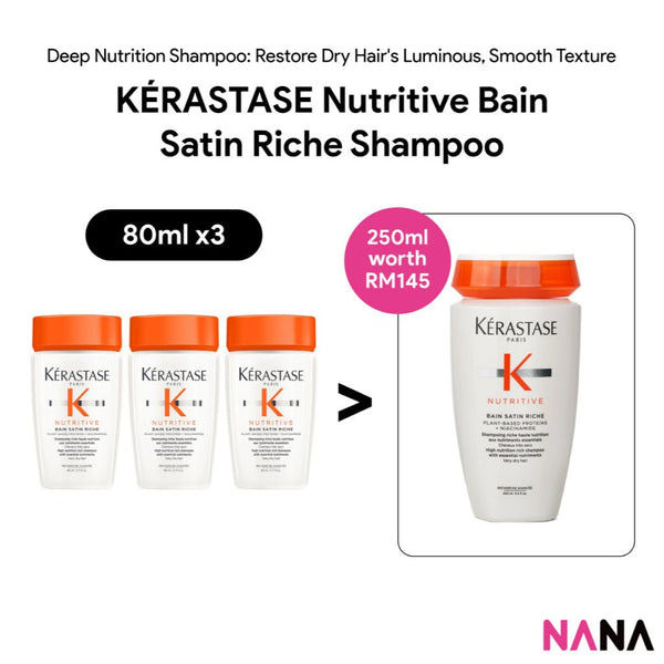 KÉRASTASE Nutritive Bain Satin Riche Shampoo Sample Pack (80ml x 3/2/1) - NANA MALL